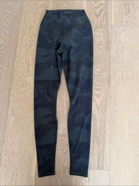 ALO Yoga Olive and Black Camouflage Leggings